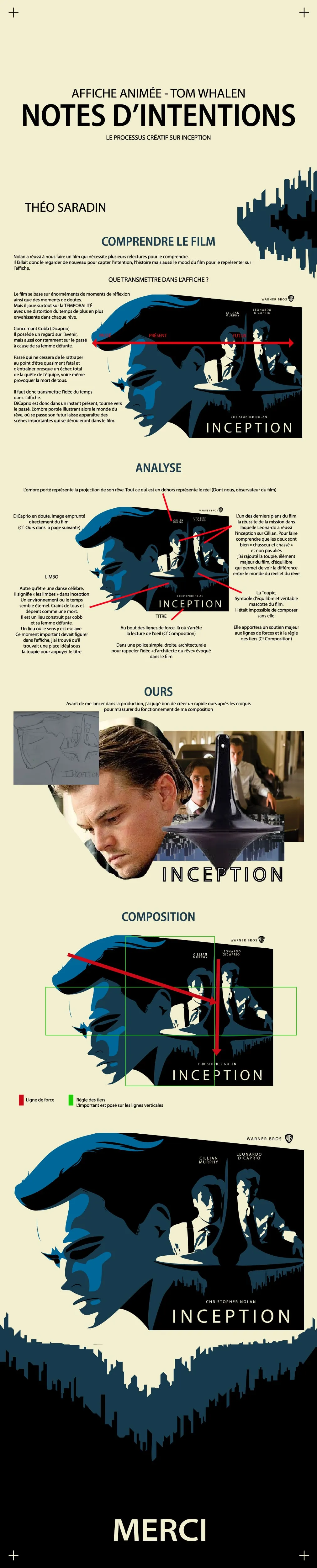 La note d'intention complète, des références de Tom Whalen à l'affiche finale