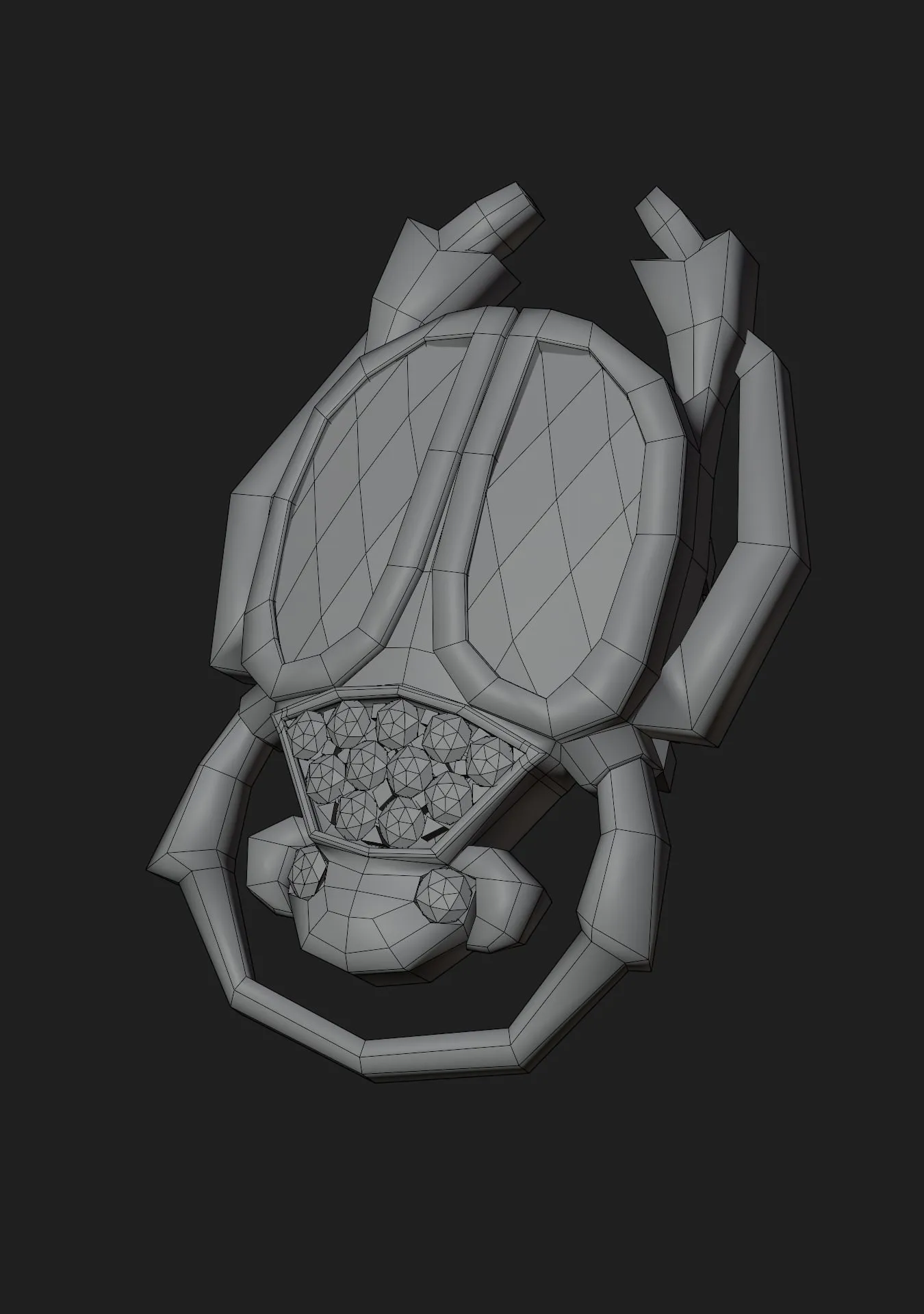 Le scarabée du pommeau en wireframe